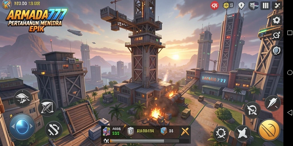 Tampilan gameplay Tower Defense yang menegangkan dan strategis.