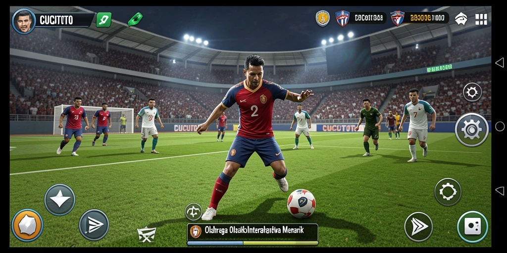 Screenshot gameplay CUCUTOTO menampilkan aksi seru dalam olahraga.