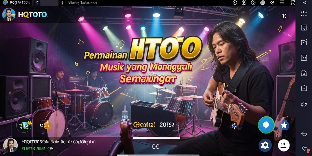 Tampilan gameplay HQTOTO menampilkan keseruan bermusik yang interaktif.