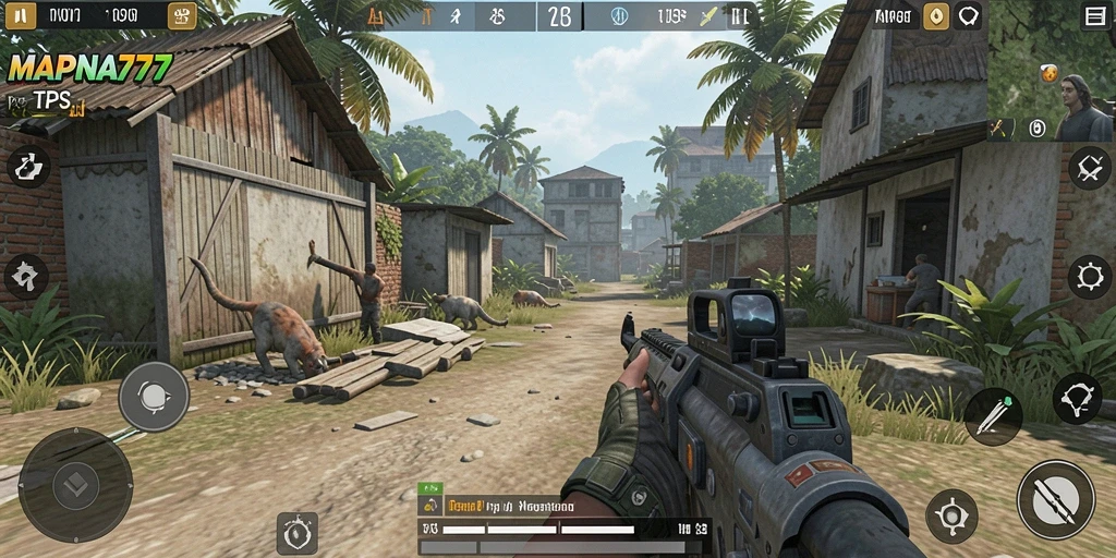 Tampilan screenshot gameplay yang menampilkan aksi mendebarkan dalam TPS.