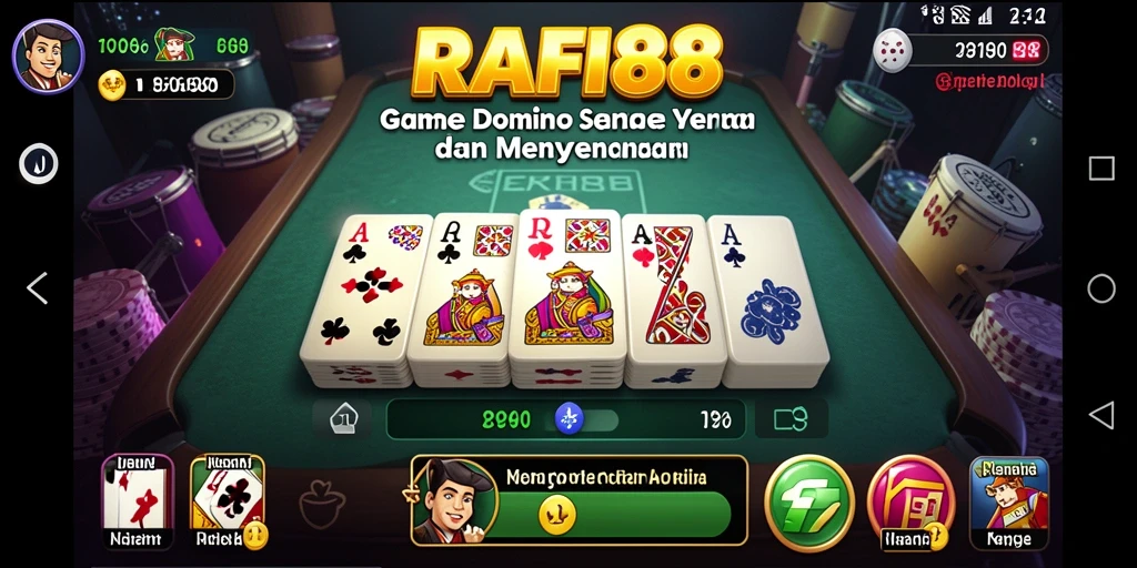 Gameplay seru dalam permainan Domino RAFI88.