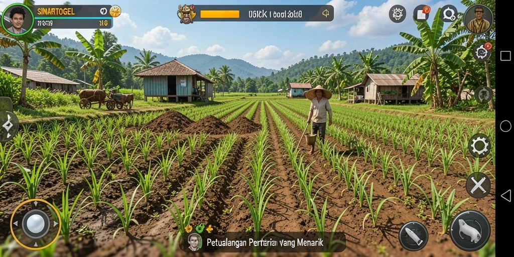Tampilan gameplay SINARTOGEL yang menarik dan menampilkan aktivitas bertani.