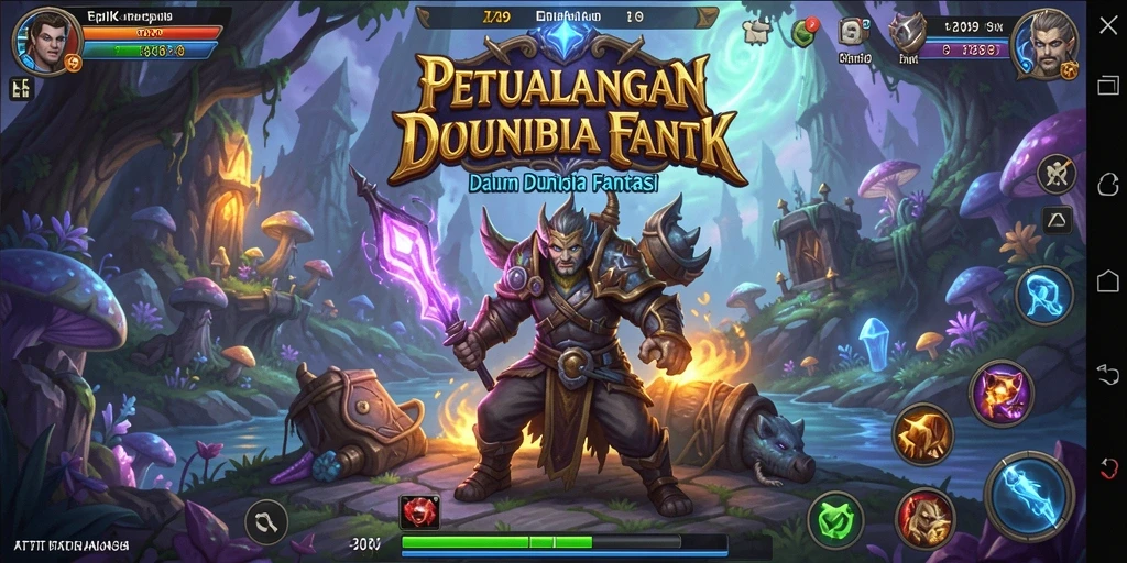 Tampilan gameplay mendalam dari petualangan RPG yang menegangkan.