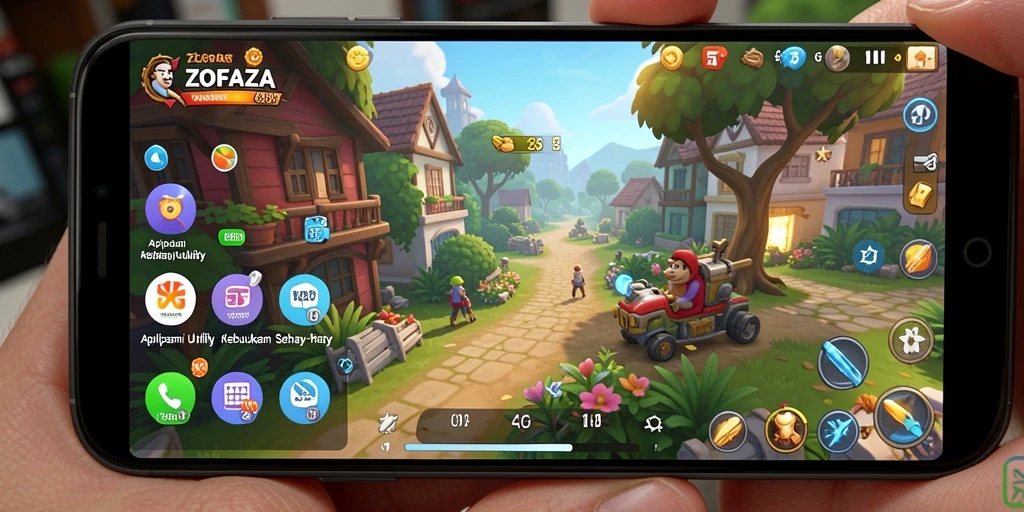 Tampilan antarmuka aplikasi ZOFAZA dengan fitur Utility yang intuitif.