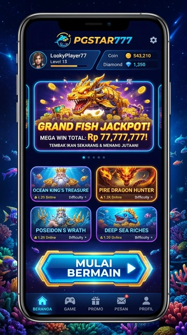 Tampilan antarmuka pengguna pgstar777 yang intuitif.